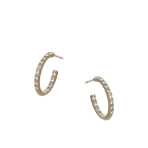 Esme Galaxy små øreringer 18K hvitt gull