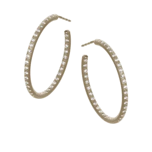 Esme Galaxy  store øreringer 18K hvitt gull