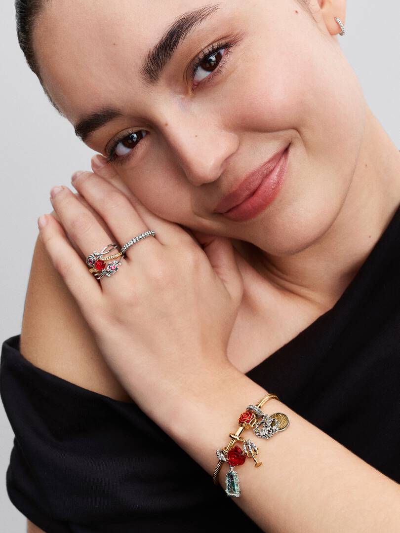Forgylt Disney Beauty and the Beast Lumiere hengende charm - Bilde 5