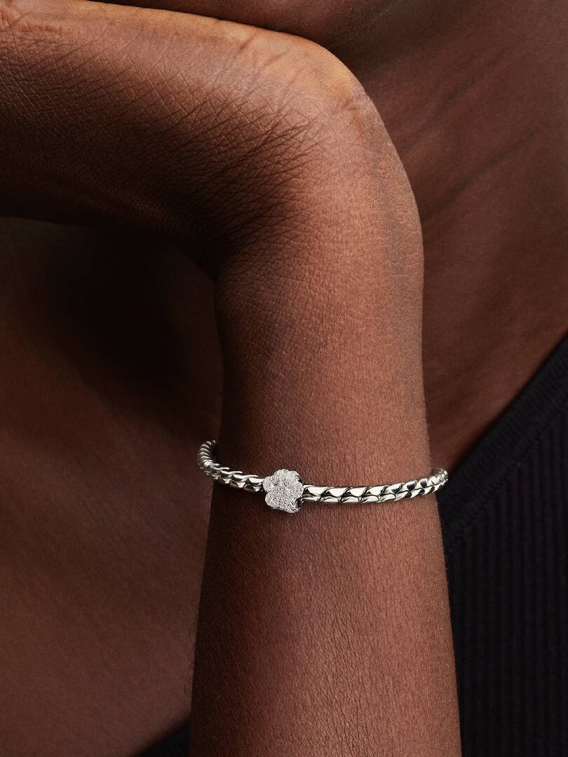 Sølv Pavé Klemmecharm m/ cz - Bilde 3