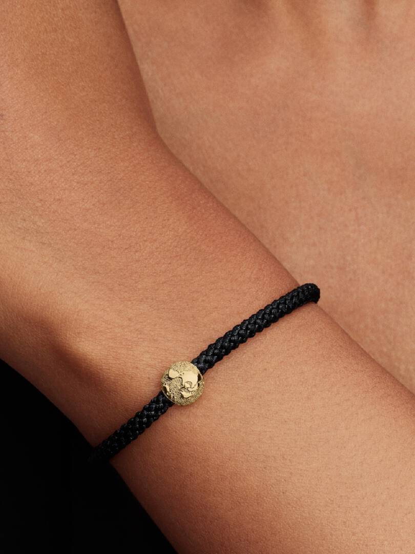 Forgylt Strukturert Jordklode Mini Charm - Bilde 4