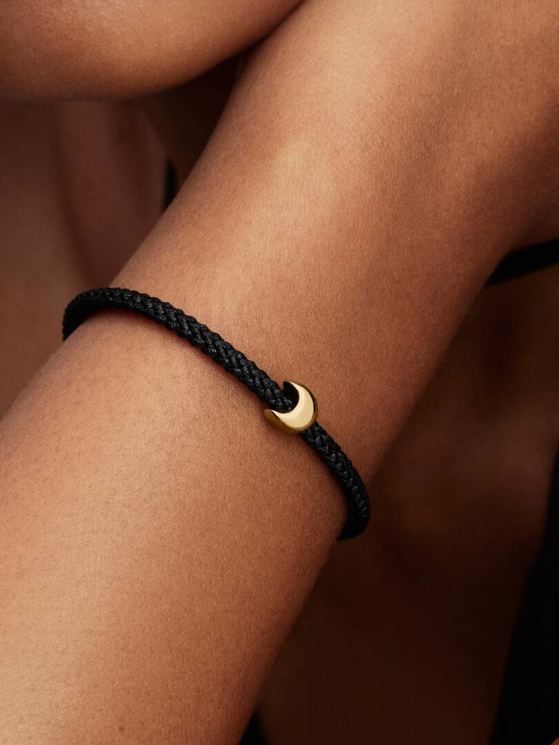 Forgylt Måne Mini Charm - Bilde 3
