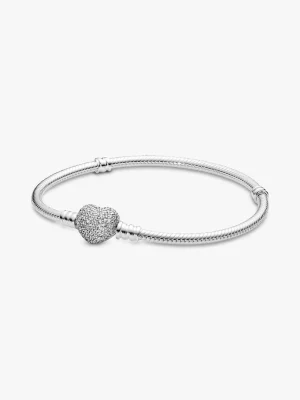Pandora – Silver Bracelet Pavé Heart – sølvarmbånd
