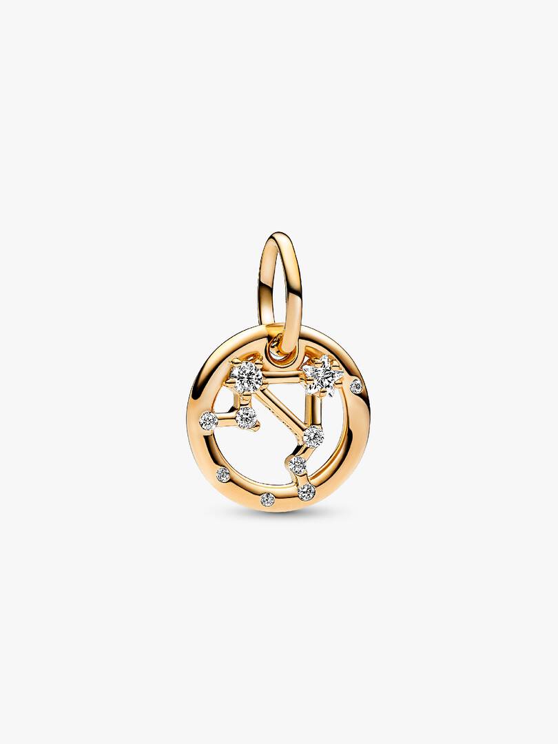 Forgylt Stjernetegn charm m/ cubic zirkonia - Bilde 6