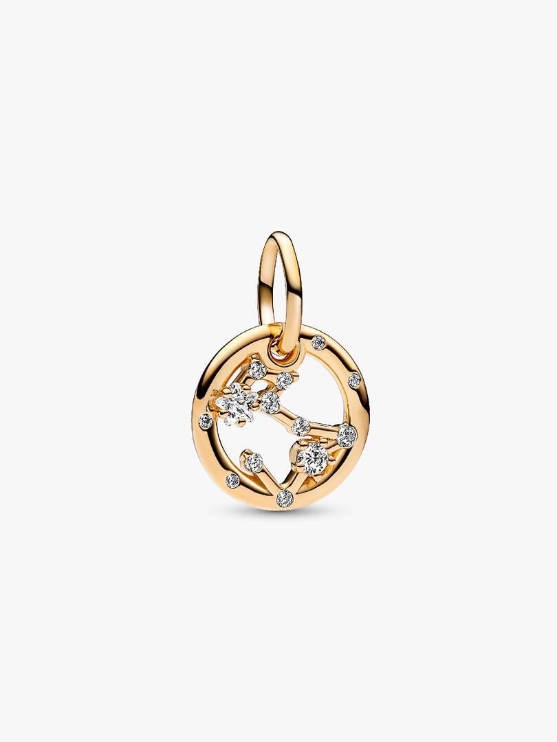 Forgylt Stjernetegn charm m/ cubic zirkonia - Bilde 13