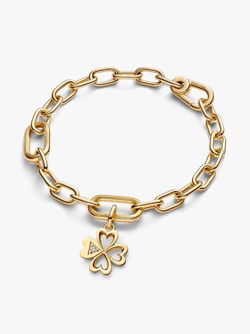 Forgylt Pandora ME Hjerte Firkløver Flat Charm - Bilde 5