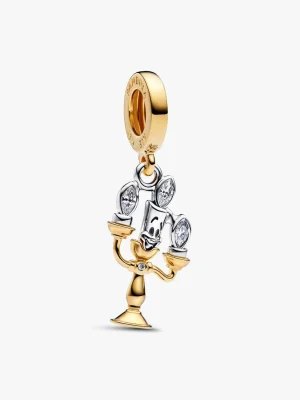 Forgylt Disney Beauty and the Beast Lumiere hengende charm