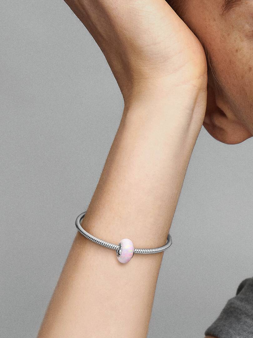 Sølv Opaliserende Rosa Charm - Bilde 4