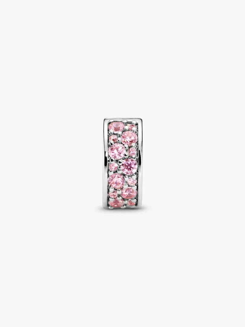 Sølv Klemmecharm Rosa Pavé - Bilde 4