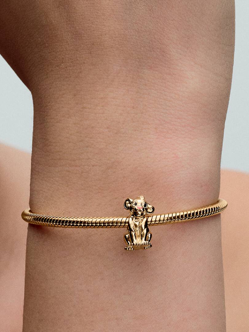 Forgylt Disney Løvenes Konge Simba Charm - Bilde 4