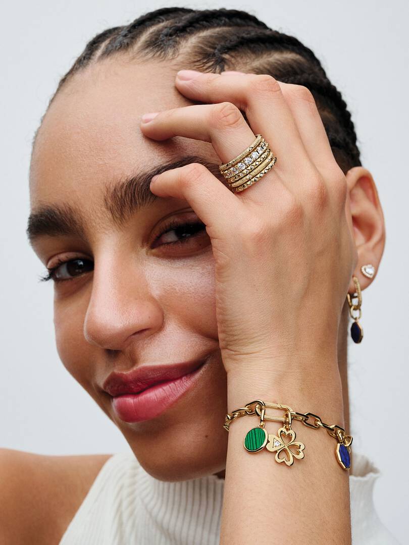 Forgylt Pandora ME Hjerte Firkløver Flat Charm - Bilde 6