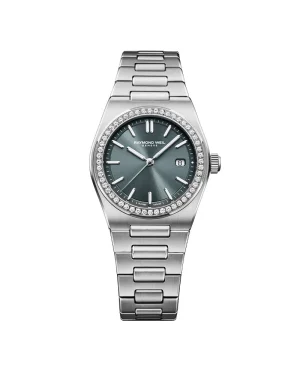 Raymond Weil A.R.T lady 30mm - Blågrønn m/ diabezel