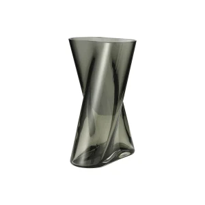 LITUUS vase medium røykfarget glass