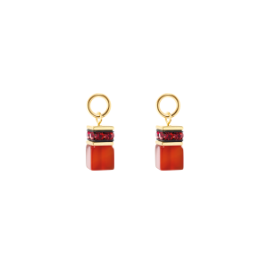 Coeur de Lion EAR ME UP Charm GeoCUBE® gull-rød