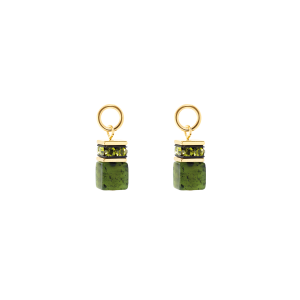 Coeur de Lion EAR ME UP Charm GeoCUBE® gull-grønn