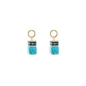 Coeur de Lion EAR ME UP Charm GeoCUBE® gull-turkis