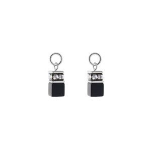 Coeur de Lion EAR ME UP Charm GeoCUBE® sølv-sort