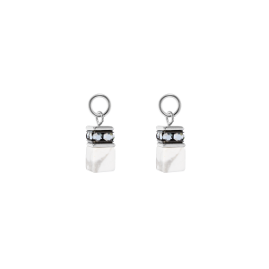 Coeur de Lion EAR ME UP Charm GeoCUBE® sølv-hvit