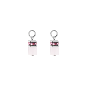 Coeur de Lion EAR ME UP Charm GeoCUBE® sølv-rosa
