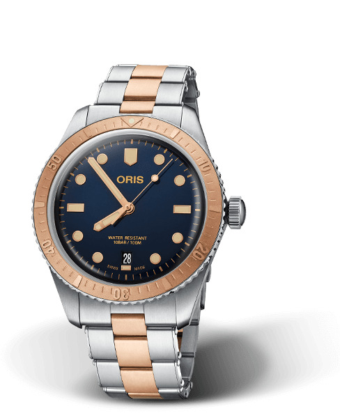 Divers Sixty five Stål-Bronse Blå 40mm