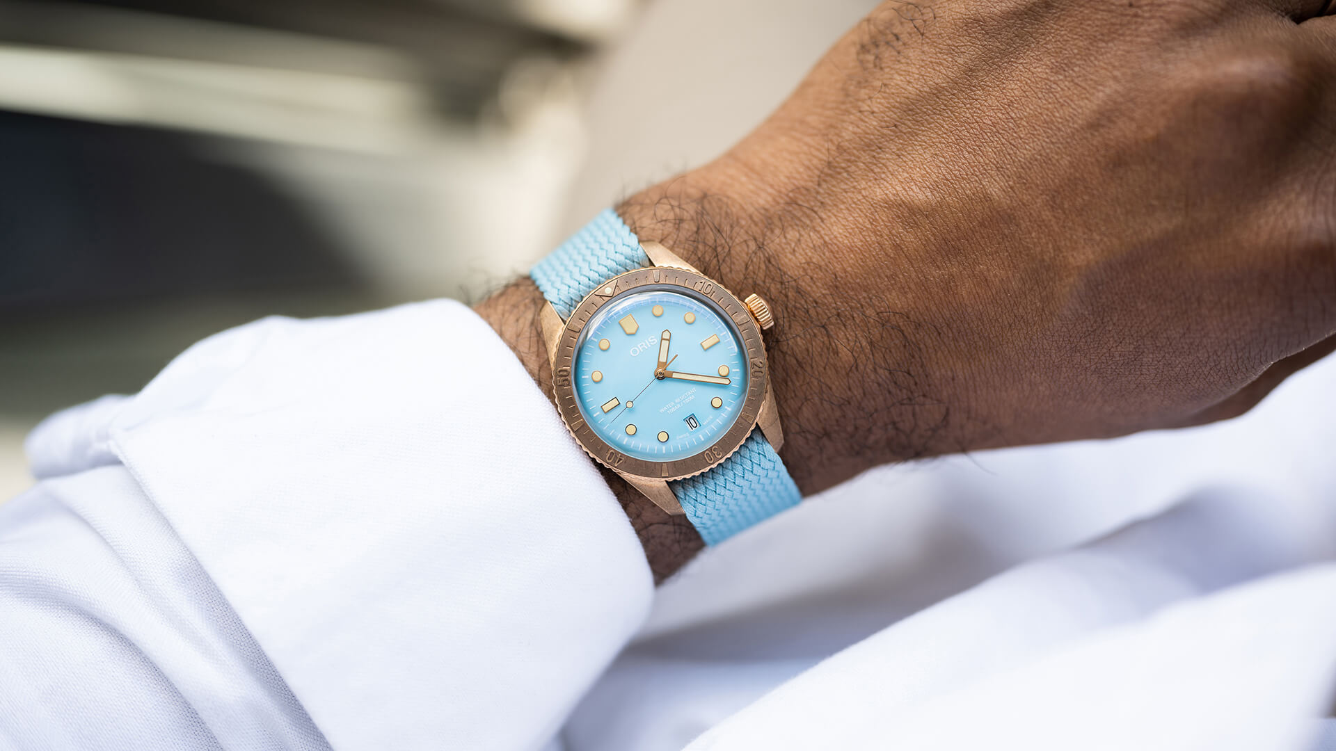 Divers Sixty five Bronze Cotton Candy Blue -Perlonrem - Bilde 4