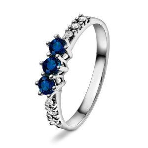 EC1914 Ring i gull med diamant 0,10 ct TWSI, hvitt gull