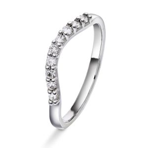 EC1914 Ring i gull med diamant 0,18 ct WSI, hvitt gull