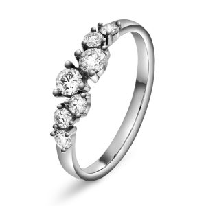 EC1914 Ring i gull med diamanter 0,55 ct WSI, hvitt gull