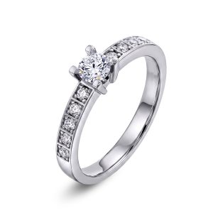 EC1914 Ring i hvitt gull med diamanter 0,50 ct TWSI