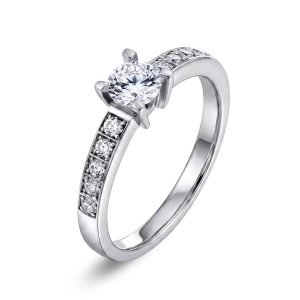 EC1914 Ring i hvitt gull med diamanter 0,70 ct TWSI