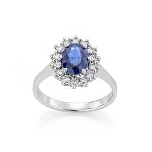 EC1914 Ring i gull med diamant 0,42 TWSI, hvitt gull