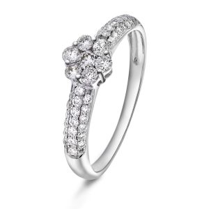 EC1914 Ring i gull med diamant 0,50 ct WSI, hvitt gull