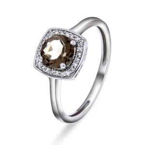 EC1914 Ring i gull med diamant 0,08 ct WSI, hvitt gull