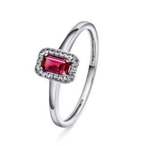 EC1914 Ring i gull med diamant 0,05 ct WSI, hvitt gull