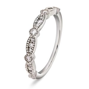 EC1914 Ring i gull med diamant 0,25 ct WSI, hvitt gull