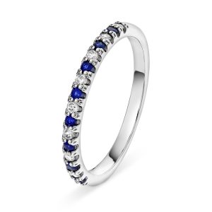 EC1914 Ring i gull med diamant 0,12 ct WSI, hvitt gull