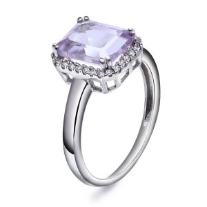 EC1914 Ring i gull med diamant 0.14 ct WSI, hvitt gull