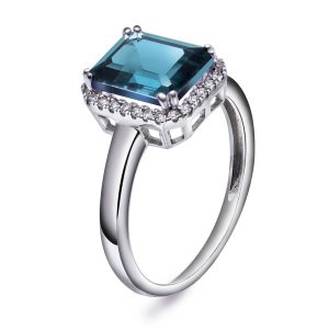 EC1914 Ring i gull med diamant 0.14 ct WSI, hvitt gull