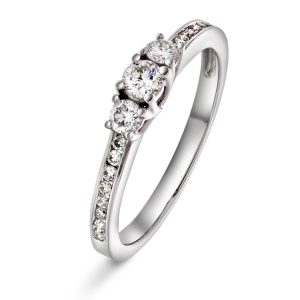 EC1914 Ring i gull med diamant 0,45 ct TWSI, hvitt gull