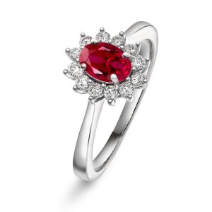 EC1914 Ring i gull med diamant 0,24 ct TWSI, hvitt gull