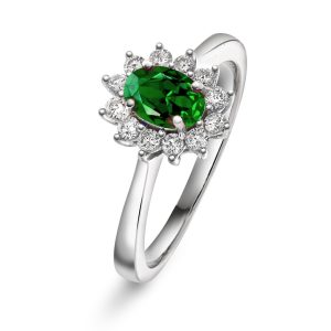 EC1914 Ring i gull med diamant 0,24 ct TWSI, hvitt gull
