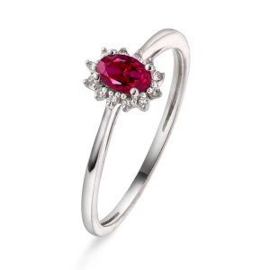 EC1914 Ring i gull med diamant 0,04 ct WSI, hvitt gull