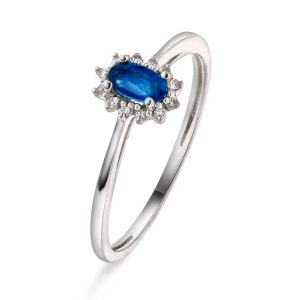 EC1914 Ring i gull med diamant 0,04 ct WSI, hvitt gull