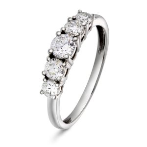 EC1914 Ring i gull med diamant 1,00 ct WSI, hvitt gull