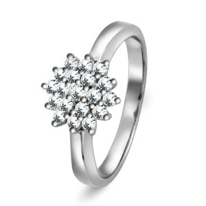 EC1914 Ring i gull med diamant 0,50 ct WSI, hvitt gull