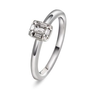 EC1914 Ring i gull med diamant 0,29 ct WSI, hvitt gull