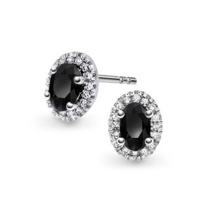EC1914 Øredobber i gull med diamant 0.09 ct WSI, hvitt gull