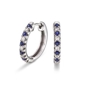 EC1914 Øreringer i gull med diamant 0,17 ct WSI, hvitt gull