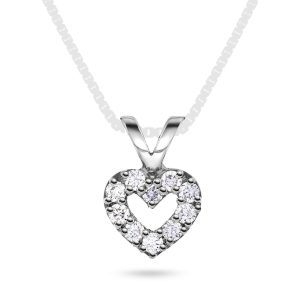 EC1914 Anheng i gull m/dia. 0,30 ct WSI, hvitt gull