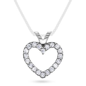 EC1914 Anheng i gull m/dia. 0,60 ct WSI, hvitt gull